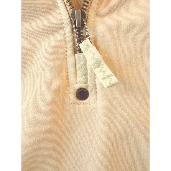 Tommy Bahama Quarter Zip Size XL Terry Cloth Pullover Peachy Pink Stretch - Picture 6 of 10